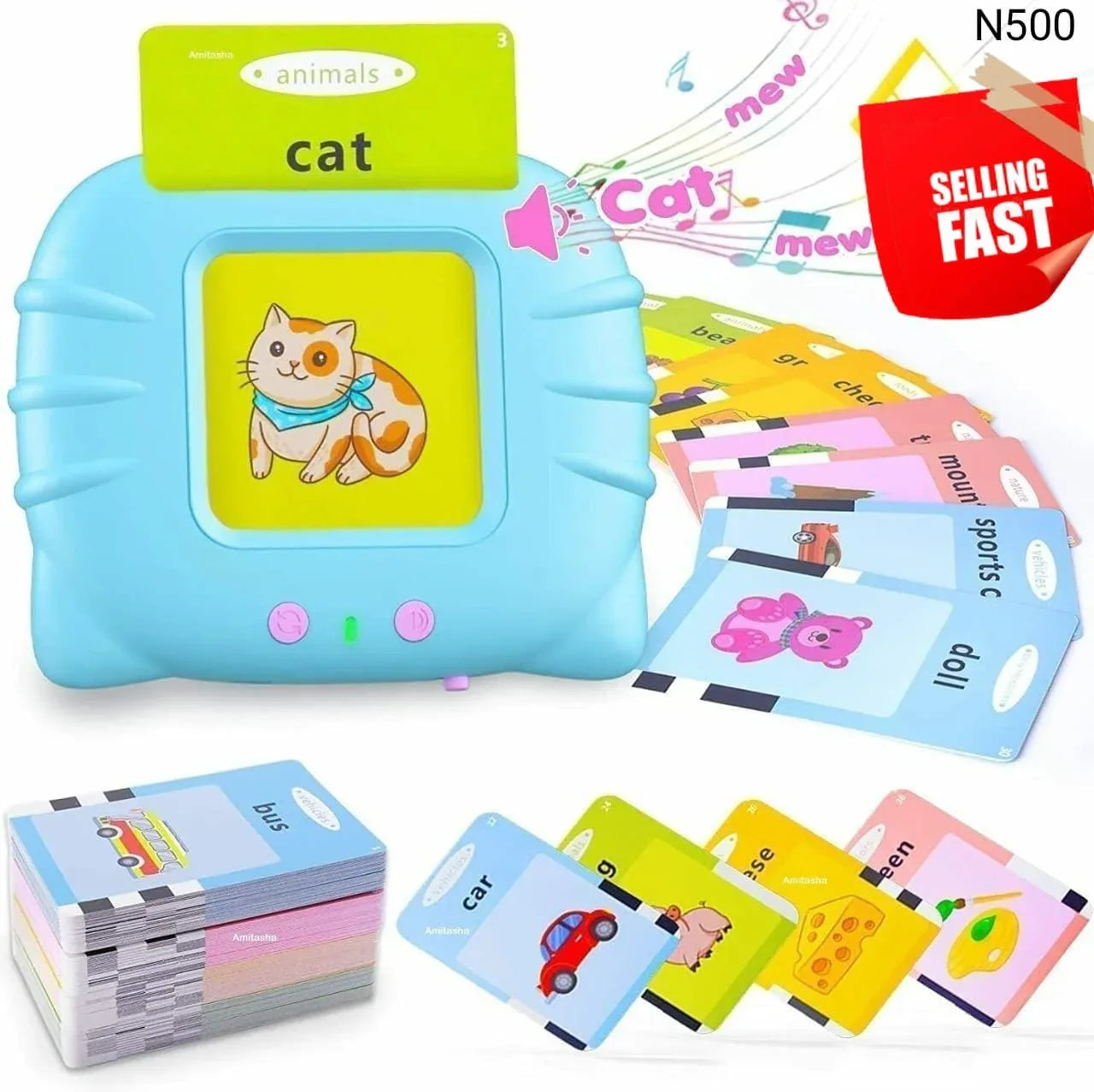Card Early Education Device FlashSpeak Educational Flash Cards - Souq Sahara