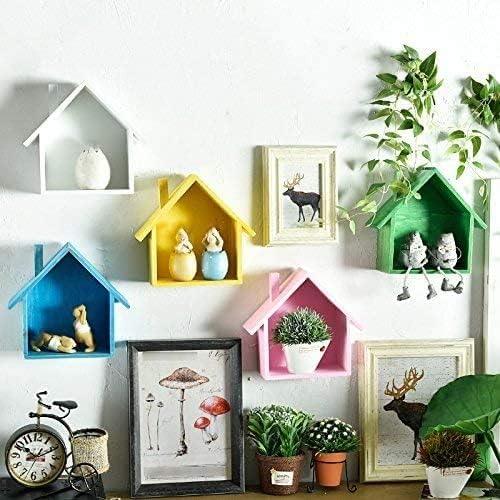 Cabilock Wooden House-Shaped Wall Storage Shelf Display Box - Souq Sahara