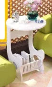 White Round Coffee Tea Table - Souq Sahara