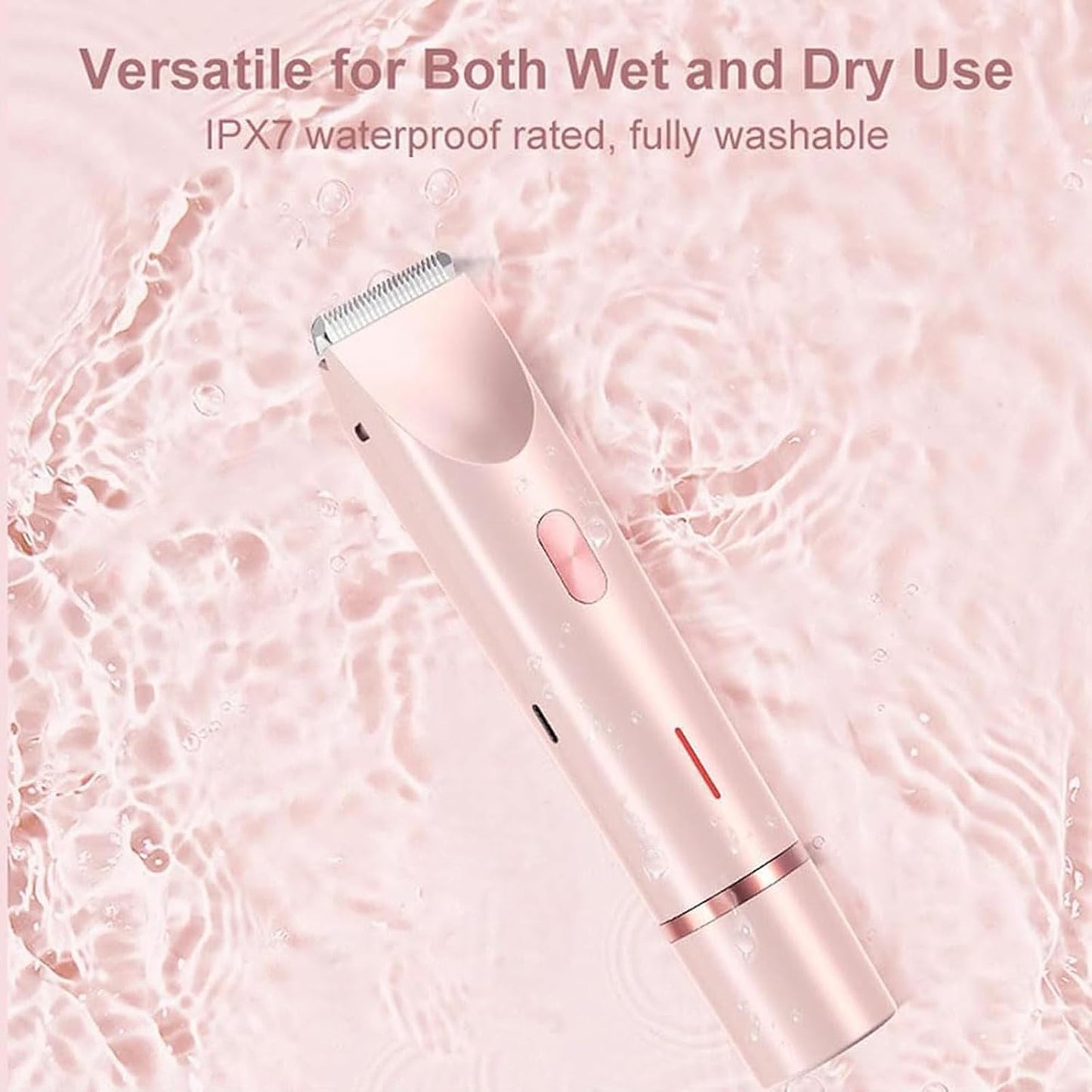 Double Head Shaver & Trimmer - Ipx7 Waterproof Wet & Dry Use (for bikini, underarms, legs, arms, body & face) (مِقَص حلاقة كهربائي ذوا رأسين)