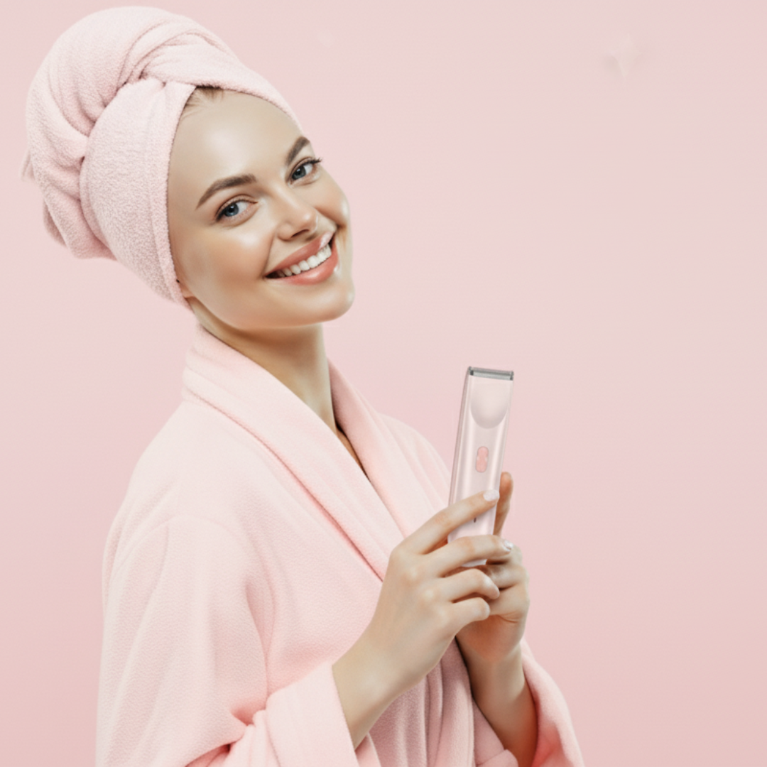Double Head Shaver & Trimmer - Ipx7 Waterproof Wet & Dry Use (for bikini, underarms, legs, arms, body & face) (مِقَص حلاقة كهربائي ذوا رأسين)